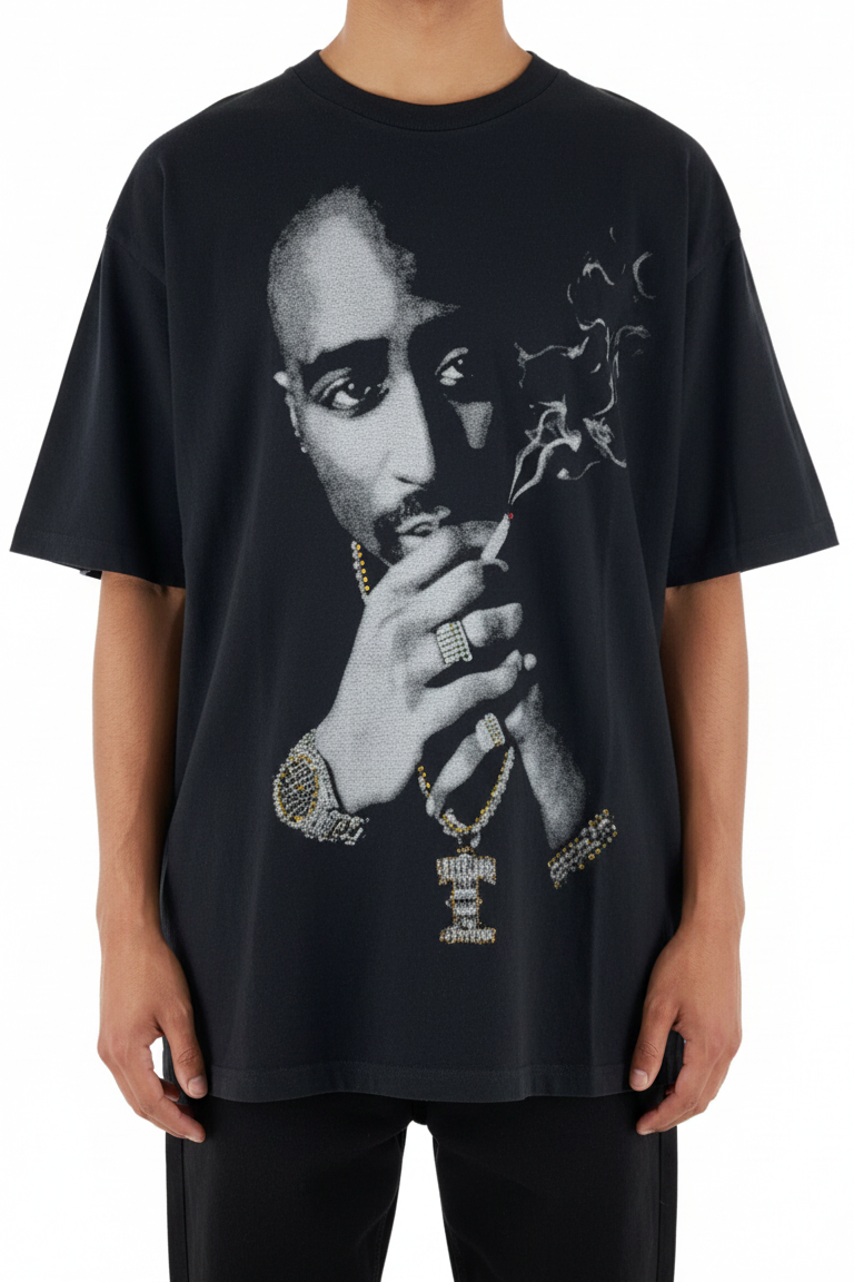 T-Shirt Vintage Makaveli Tupac Anni '90 USA Tg. L
