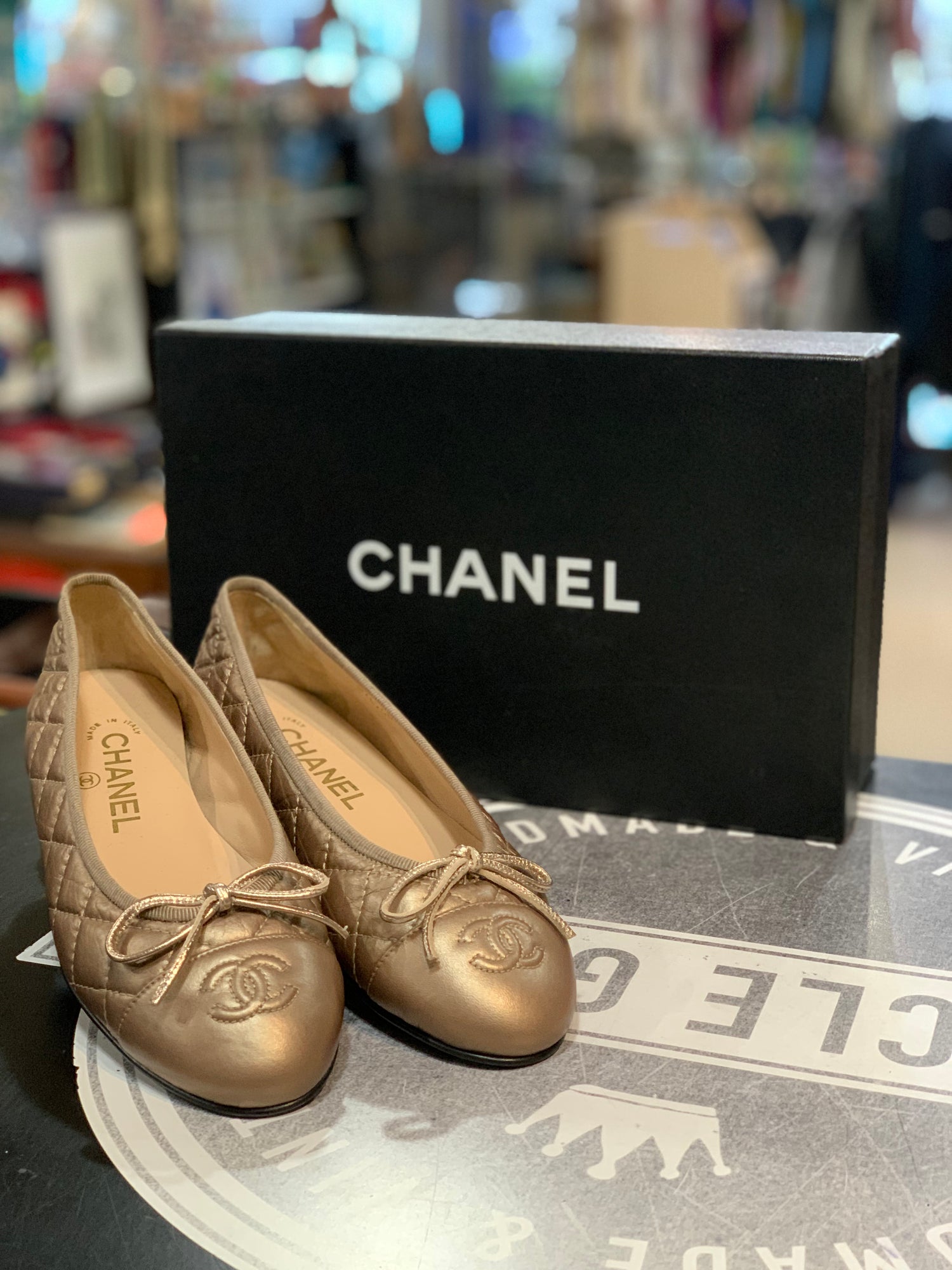 Ballerine in Pelle Chanel trapuntate 35,5
