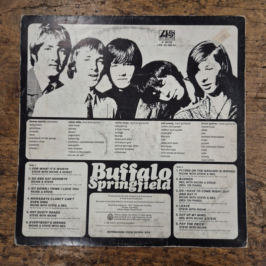 LP Buffalo Springfield K 40158 Atlantic Italy 1966 Musica Rock Blues Vinile