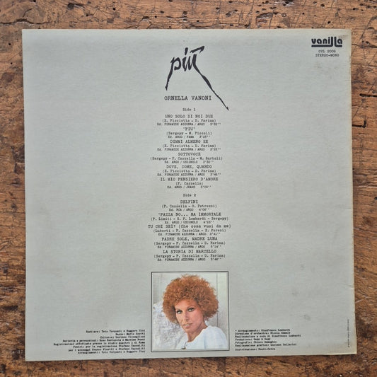 LP Ornella Vanoni PIÙ OVL 2006 Italy 1976 Vanilla Musica Italiana Vinile