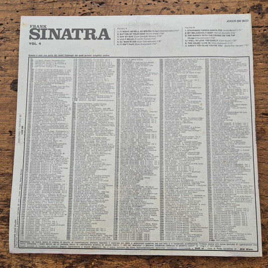 LP Frank Sinatra Vol. 4 SIGILLATO SM 3633 Jazz Big Band VINILE 12