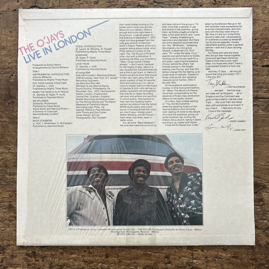 LP The O’Jays - Live In London PIR 80169 1974 Funk Soul Disco Vinile 12”