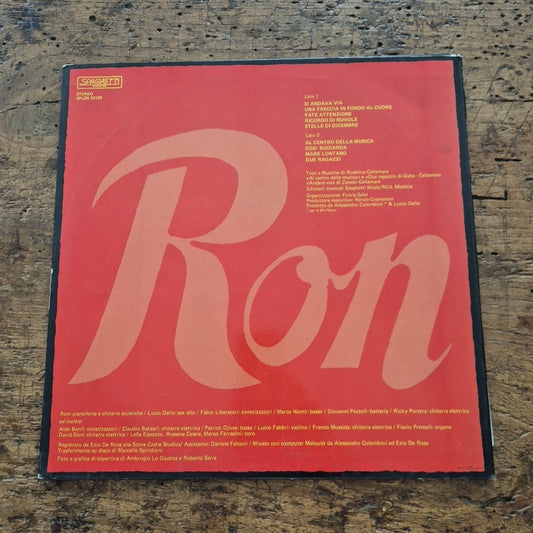 LP Ron - Al Centro Della Musica ZPLSR 34129 Italiana Vinile Chanson Vocal