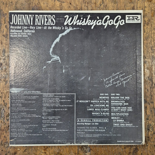 LP Johnny Rivers At Whisky-A-Go-Go LP 9264 Imperial Musica Rock Vinile