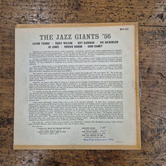 LP The Jazz Giants '56 MG N-1056 Made In USA Musica Jazz Vinile 12