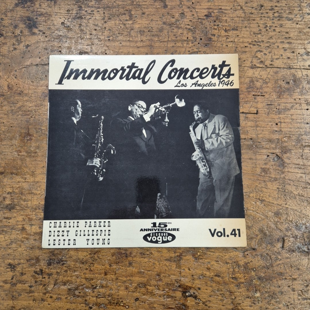 LP Charlie Parker Dizzy Gillespie Lester Young Immortal Concerts Musica Jazz