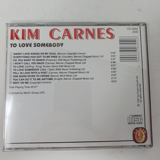 CD Kim Carnes – To Love Somebody Cameo CD3552
