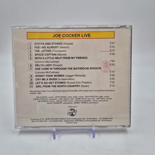 CD rock Joe Cocker Live CDDV 5517 The Letter Delta Lady Feeling Alright