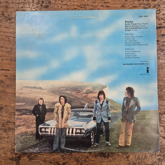 LP Sharks - First Water ILPS 19233 MADE IN ITALY 1973 Vinile Rock