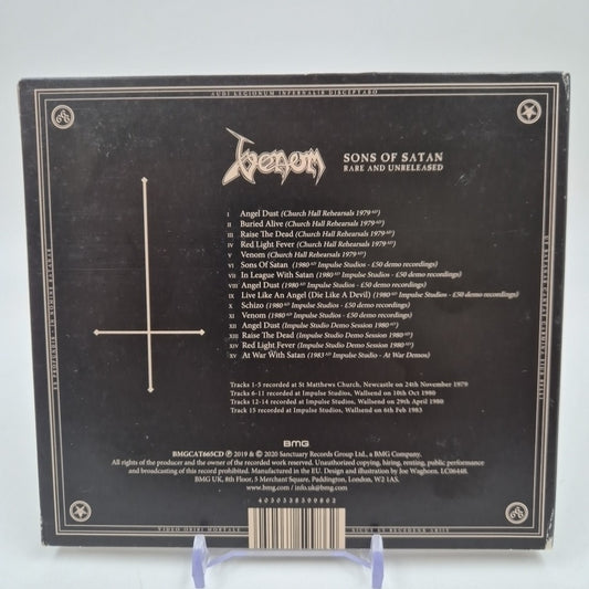 CD Venom - Sons Of Satan Rare And Unreleased BMGCAT665CD Metal