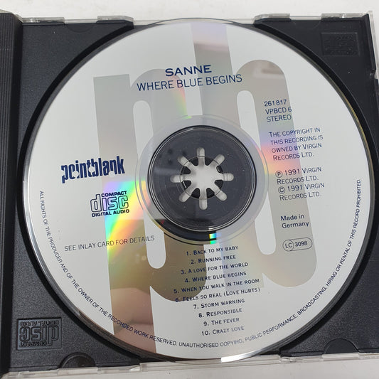 CD Sanne – Where Blue Begins Virgin – 261 817