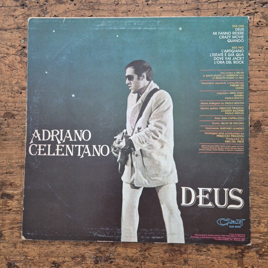 LP Adriano Celentano Deus CLN 20257 Musica Italiana Vinile Pop Rock Vocal Italy