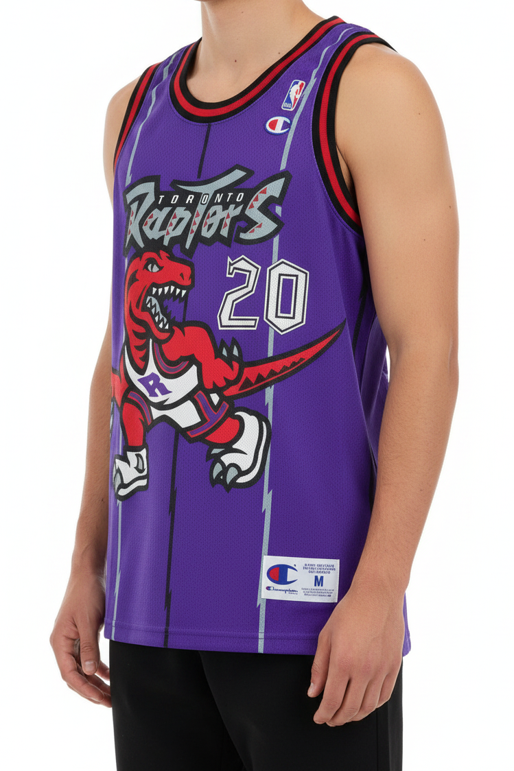Maglia NBA Toronto Raptors Stoudamire Champion Vintage Anni 90’s Deadstock Tg. M
