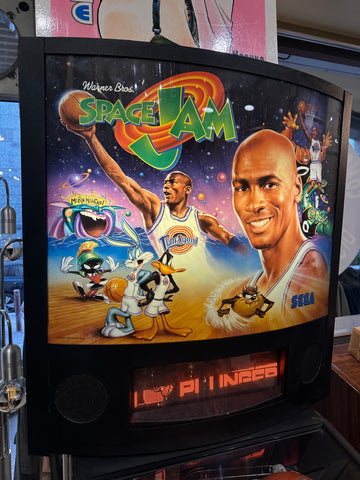FLIPPER SPACE JAM 1996 ARCADE MICHAEL JORDAN Chicago Bulls Megarare Loney Tunes