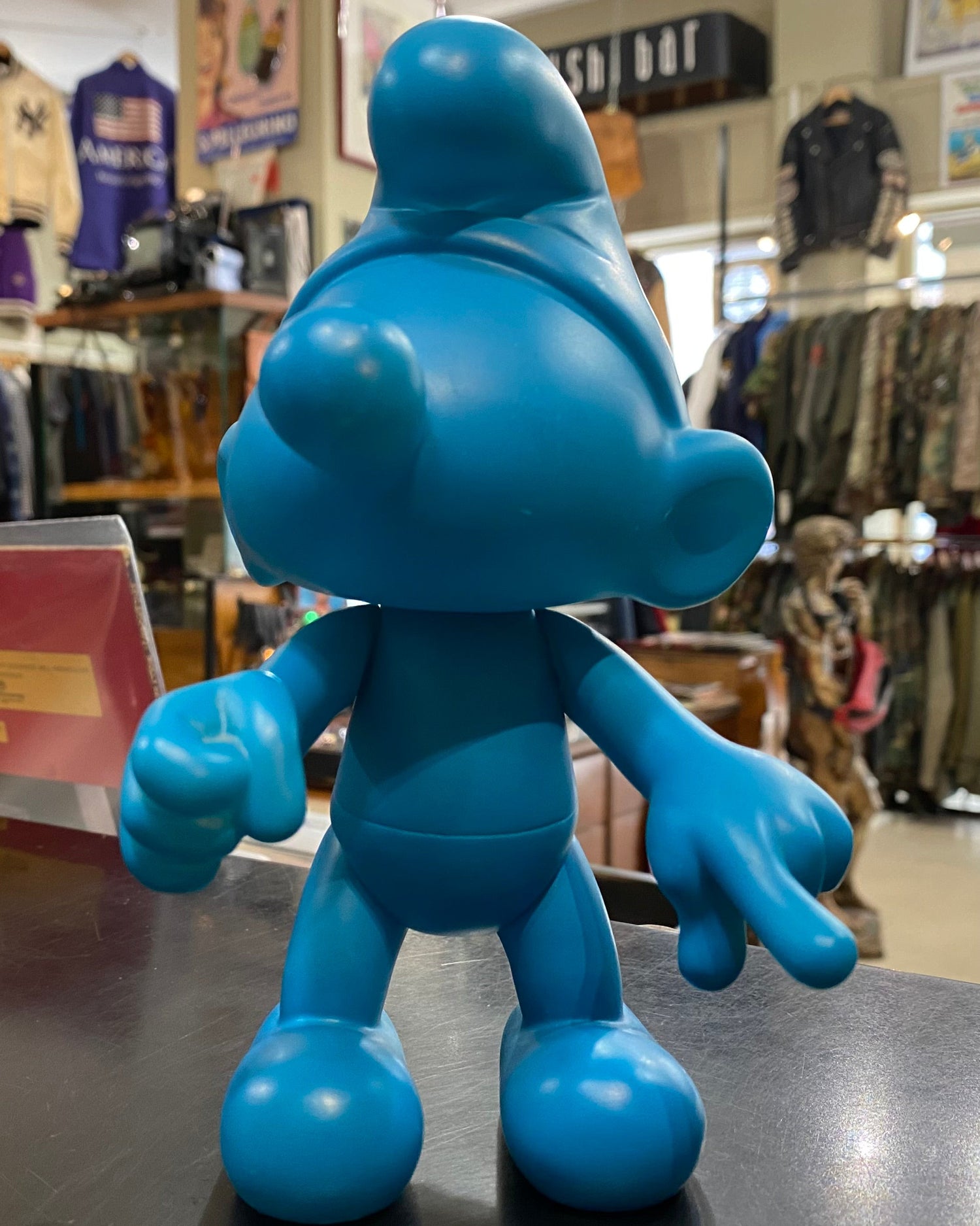 Puffo Jokey Smurf Leblon-Delienne - Scultura resina Pop Art