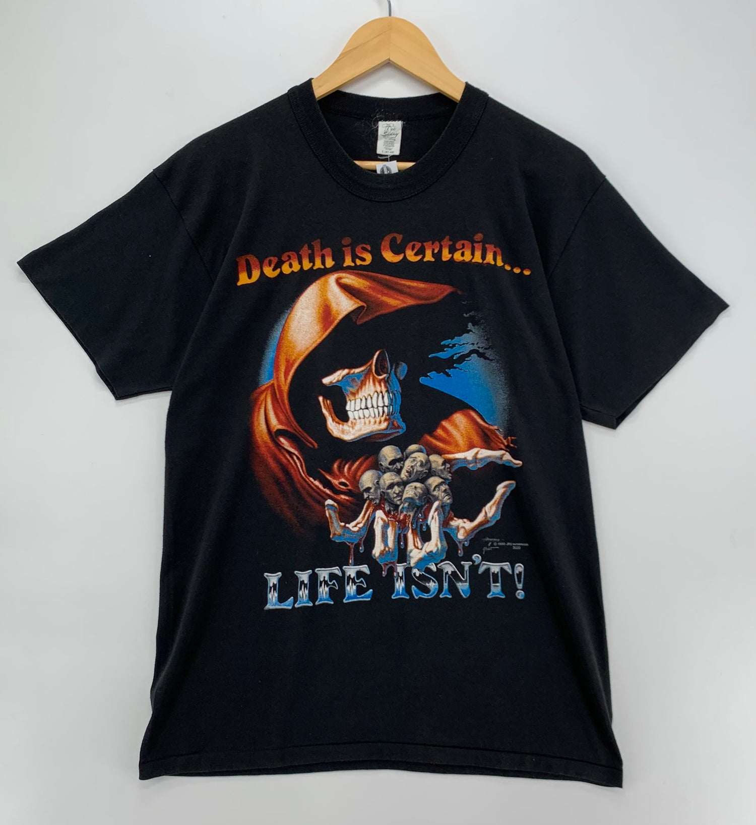 Vintage Band T-Shirt 1990 Death is Certain Grim Reaper