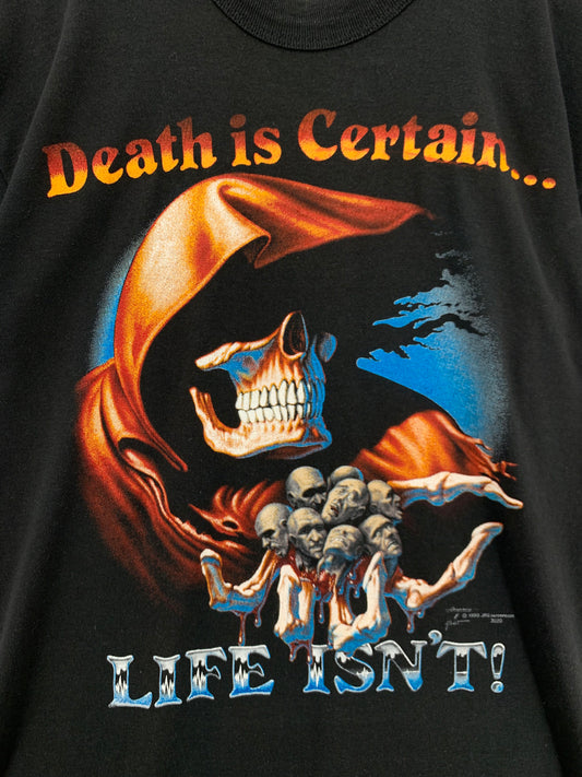Vintage Band T-Shirt 1990 Death is Certain Grim Reaper