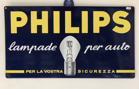 Insegna Philips smaltata 70's