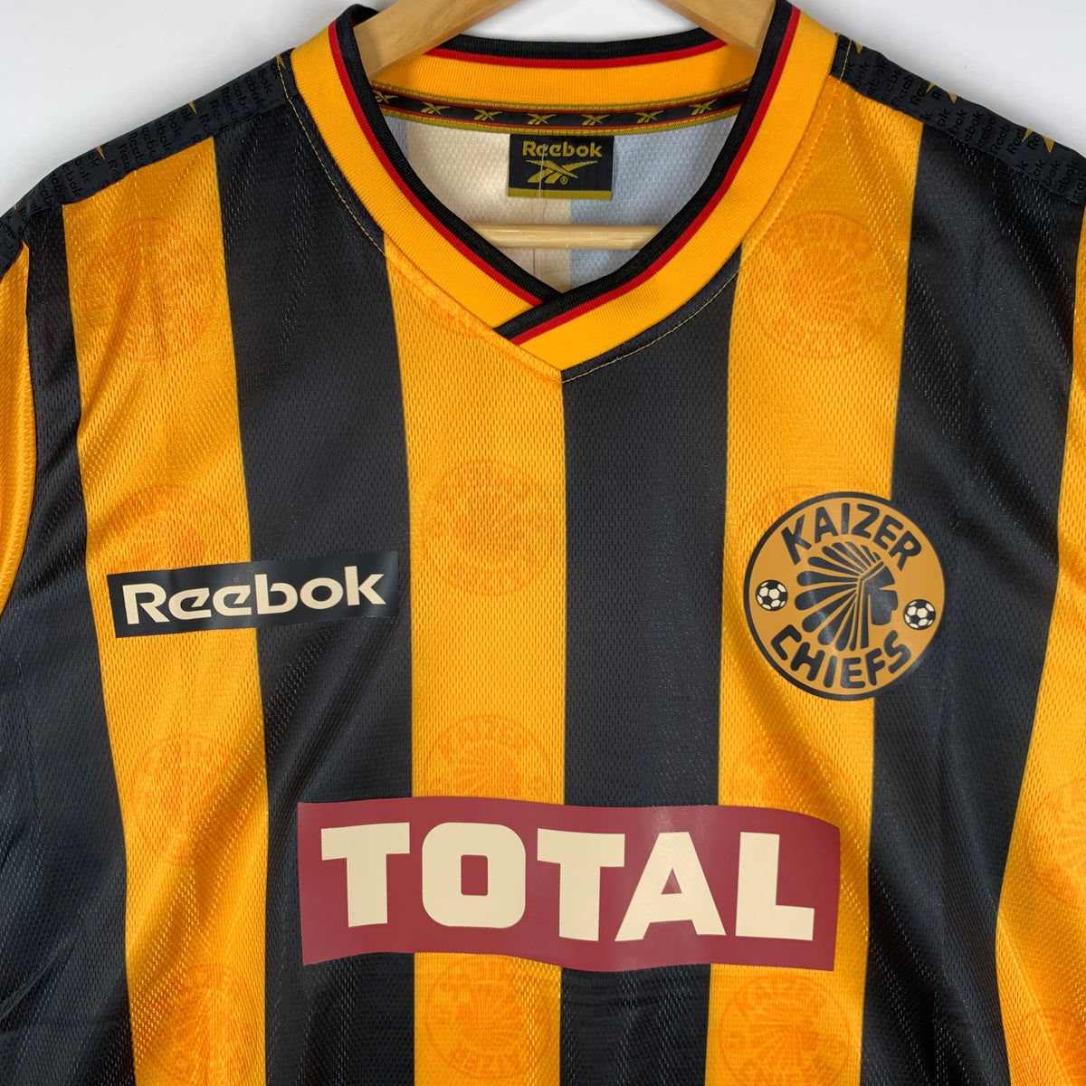 Maglia calcio Reebok Kaizer Chiefs 1998 Tg. M Vintage Replica