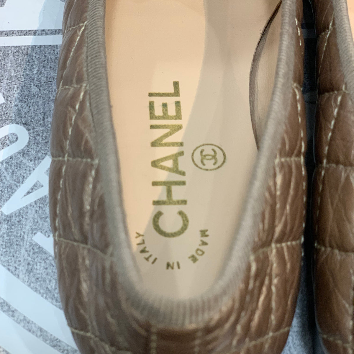 Ballerine in Pelle Chanel trapuntate 35,5