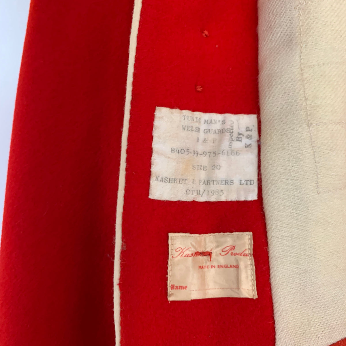 Tunica Rossa Cerimoniale British Army Irish Guards Originale