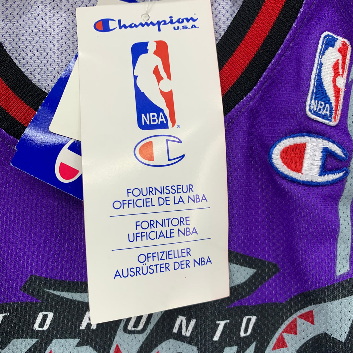Maglia NBA Toronto Raptors Stoudamire Champion Vintage Anni 90’s Deadstock Tg. M