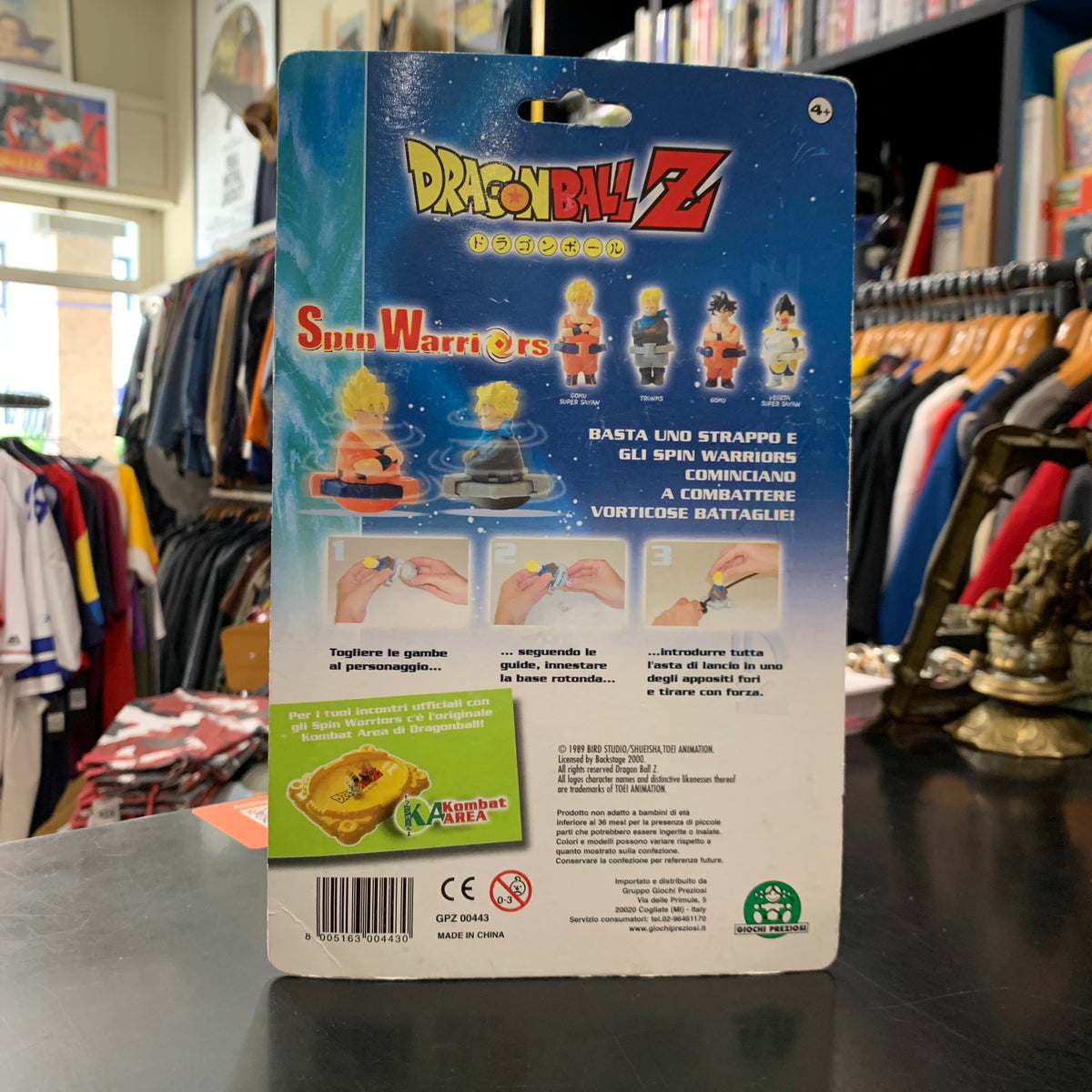 Dragon Ball Z Vegeta Spin Warriors - Bandai 1989, blister originale
