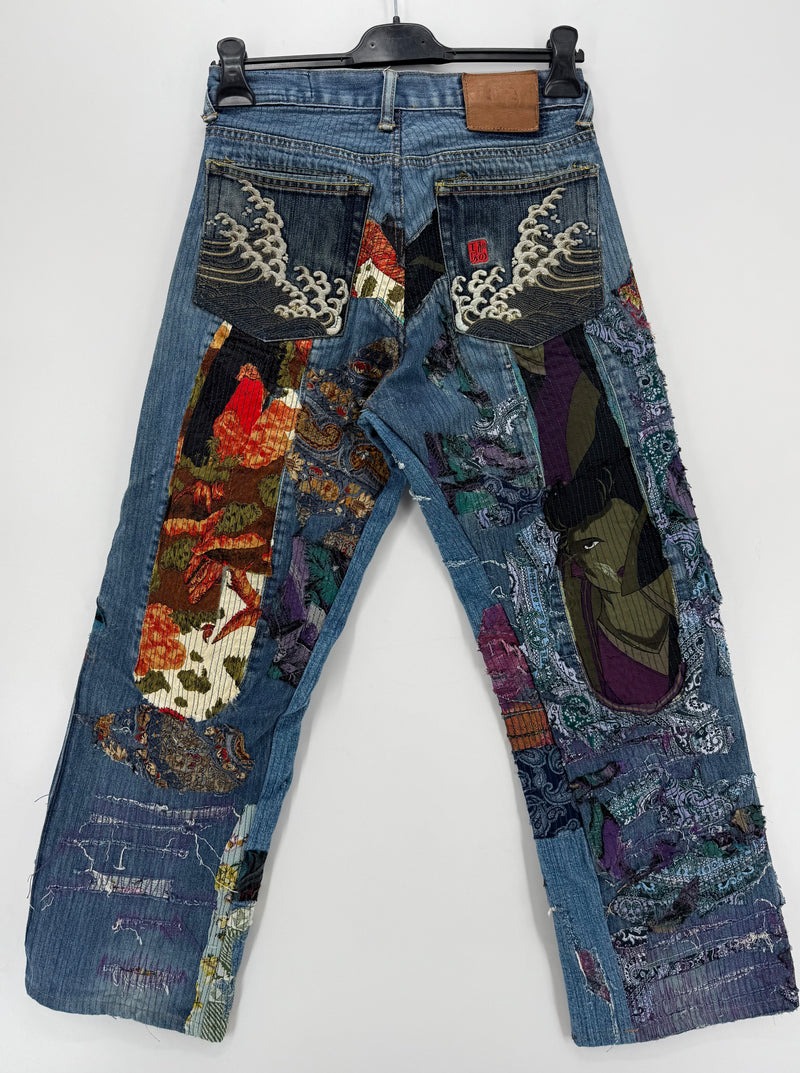 Jeans Evisu Rework Japan Embroidered Tg.32