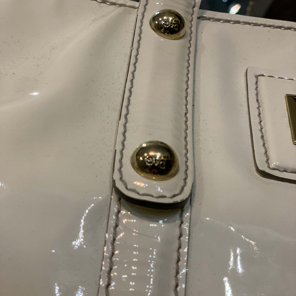 Borsa Dolce & Gabbana Estelle vernice bianca