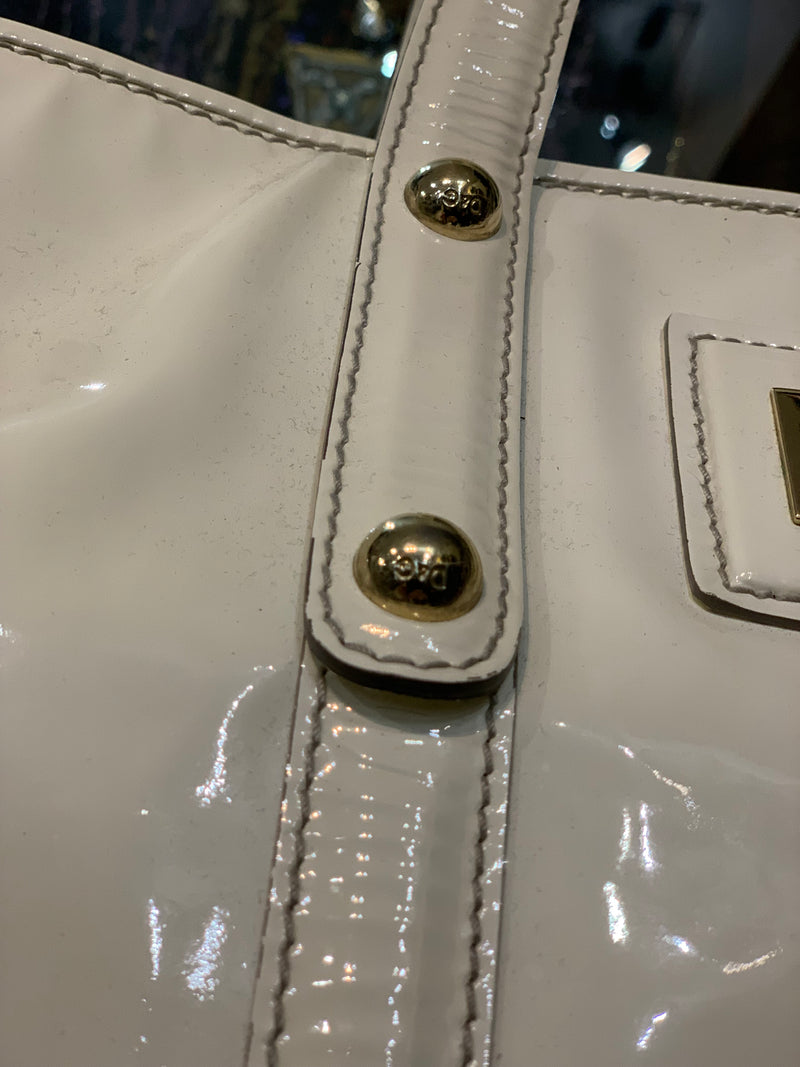 Borsa Dolce & Gabbana Estelle vernice bianca