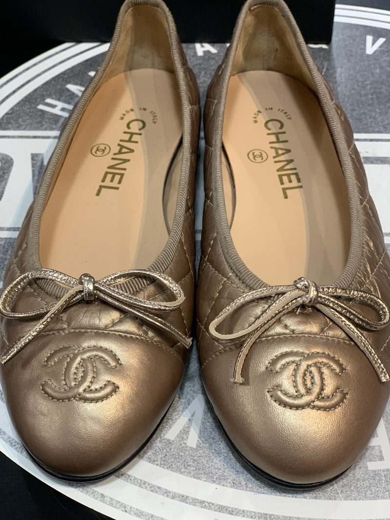 Ballerine in Pelle Chanel trapuntate 35,5
