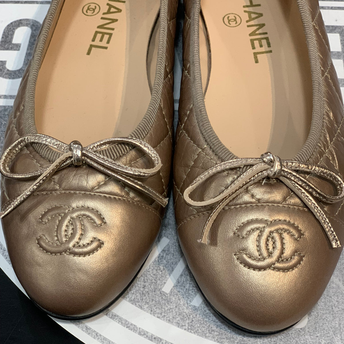 Ballerine in Pelle Chanel trapuntate 35,5
