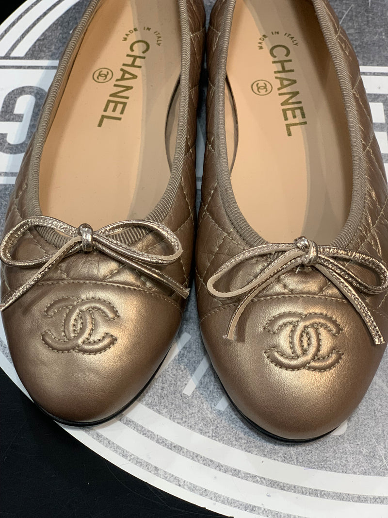 Ballerine in Pelle Chanel trapuntate 35,5