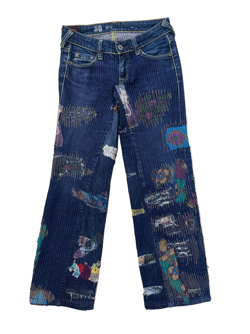 Jeans Evisu Japan Custom Sashiko Rework Tg.28