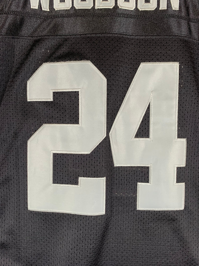 Maglia Football NFL Oakland Raiders 1998 C.Woodson Vintage Replica Tg. M