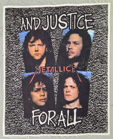 CUSTOM PATCH Metallica AND JUSTICE FOR ALL 80's