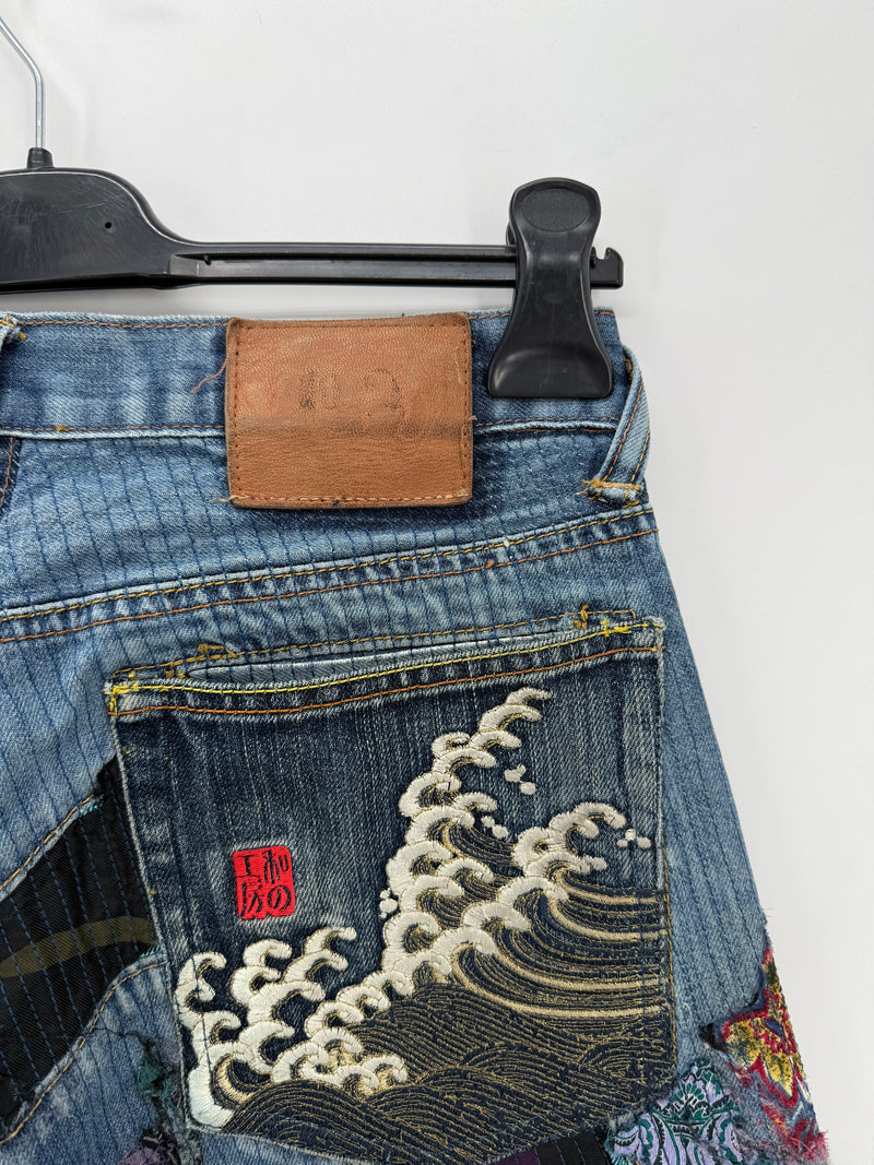 Jeans Evisu Rework Japan Embroidered Tg.32