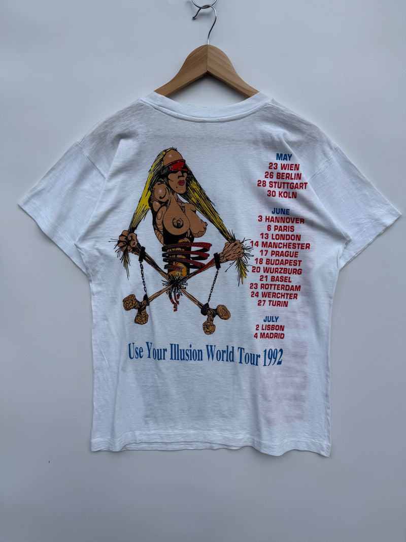 T-Shirt Vintage Guns N’ Roses 1992 Use Your Illusion World Tour single stitch tee