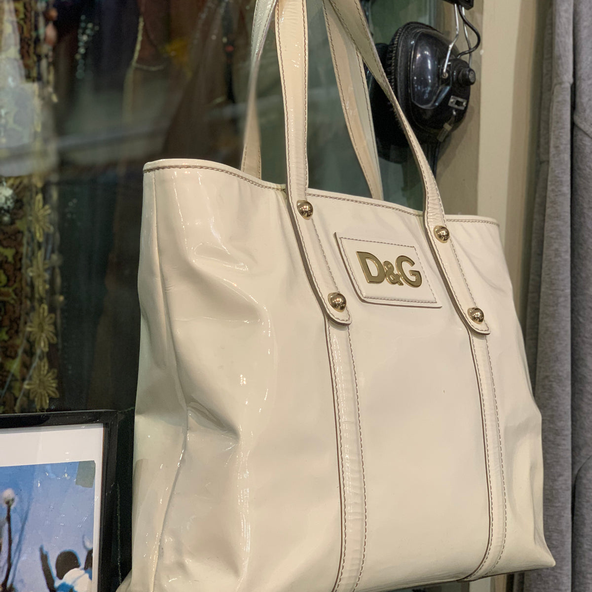 Borsa Dolce & Gabbana Estelle vernice bianca