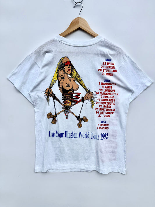 T-Shirt Vintage Guns N’ Roses 1992 Use Your Illusion World Tour single stitch tee
