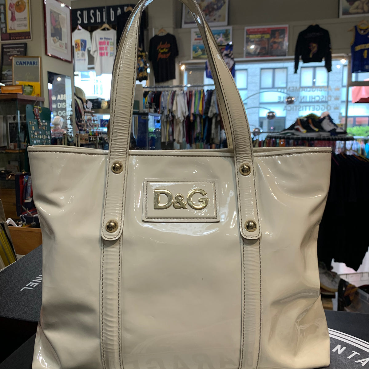 Borsa Dolce & Gabbana Estelle vernice bianca