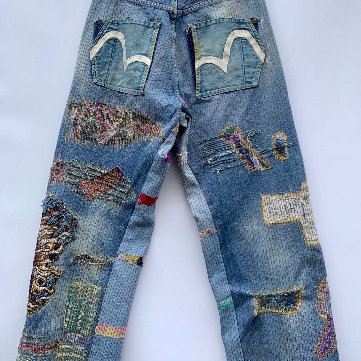 Jeans Evisu Japan Custom Sashiko Rework Tg.32