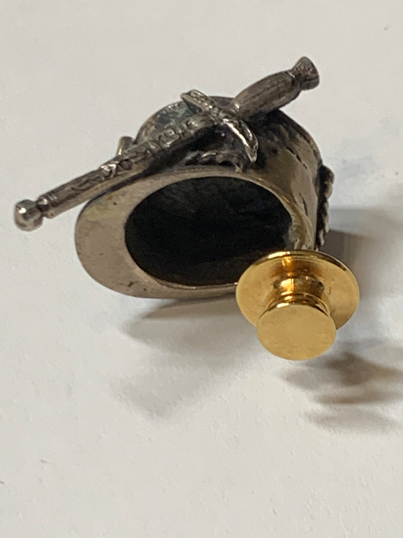 Spilla argento bavero militare