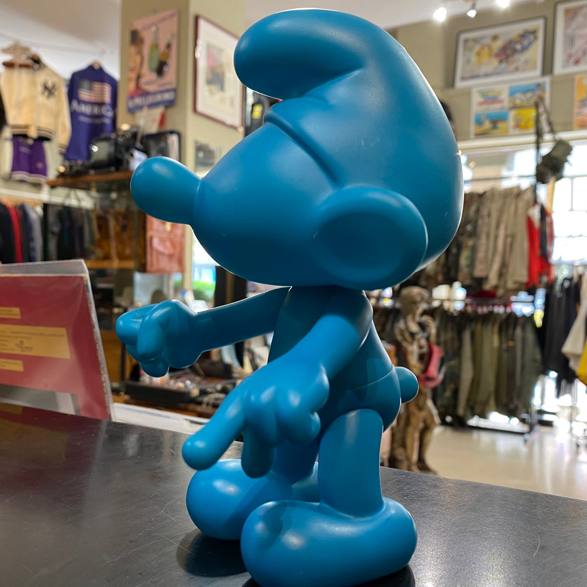 Puffo Jokey Smurf Leblon-Delienne - Scultura resina Pop Art
