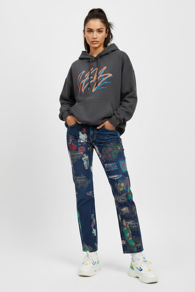 Jeans Evisu Japan vintage con rework custom Sashiko taglia 28