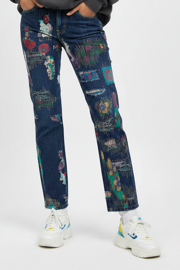 Jeans Evisu Japan Custom Sashiko Rework Tg.28