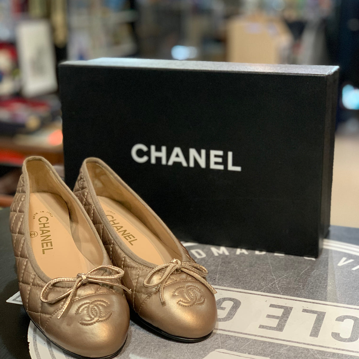 Ballerine in Pelle Chanel trapuntate 35,5