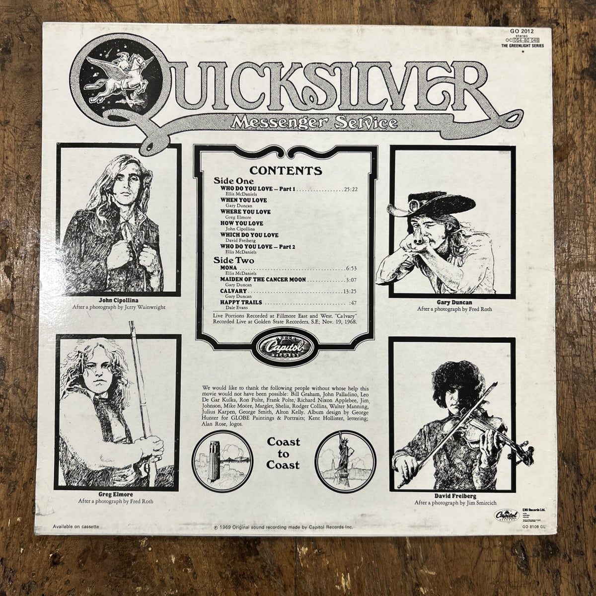 LP Quicksilver Messenger Service - Happy Trails GO 2012 Vinile 1969 Acid Rock