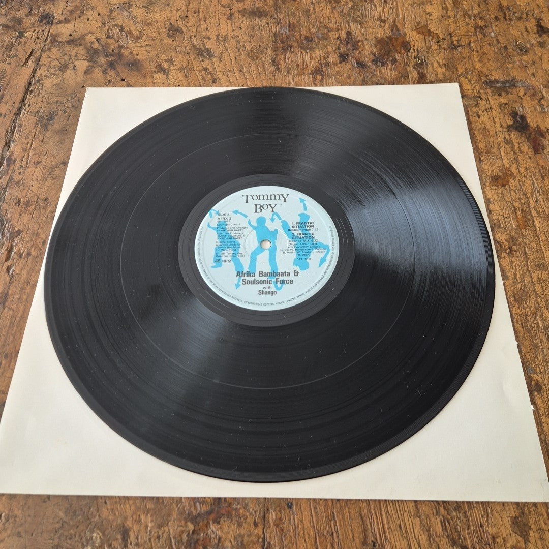 LP Tommy Boy - Afrika Bambaata Soulsonic Force Shango AFRX 3 Vinile Disco