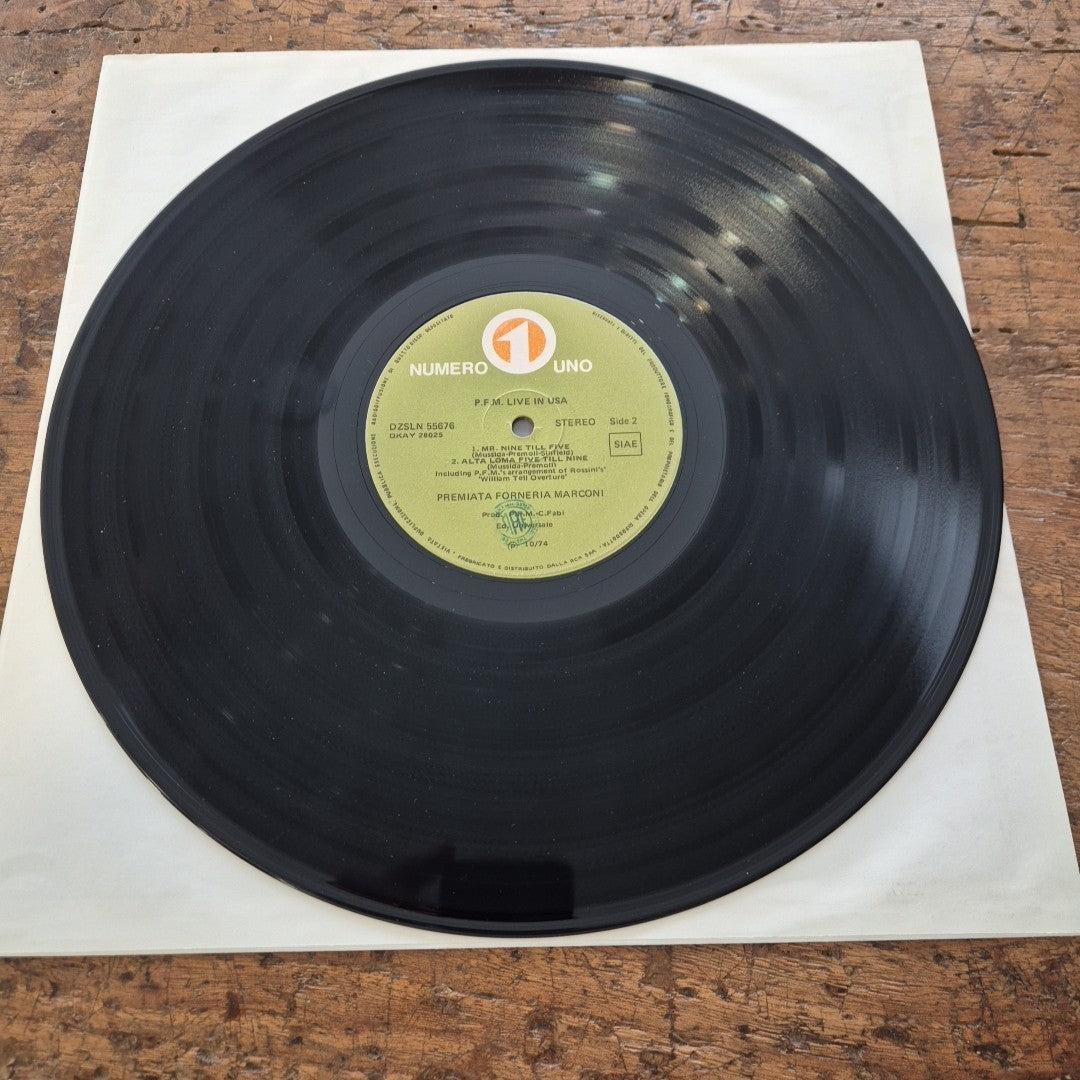 LP Premiata Forneria Marconi Live In U.S.A. DZSLN 55676 Italy 1974
